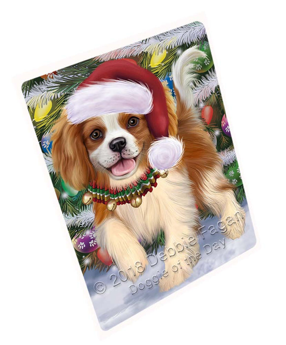 Trotting in the Snow Cavalier King Charles Spaniel Dog Magnet MAG71430 (Small 5.5" x 4.25")