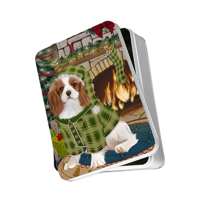 The Stocking was Hung Cavalier King Charles Spaniel Dog Photo Storage Tin PITN55210