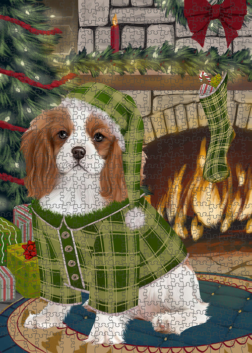 The Stocking was Hung Cavalier King Charles Spaniel Dog Puzzle with Photo Tin PUZL89272