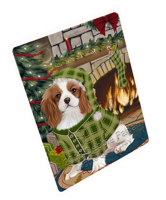The Stocking was Hung Cavalier King Charles Spaniel Dog Large Refrigerator / Dishwasher Magnet RMAG93870
