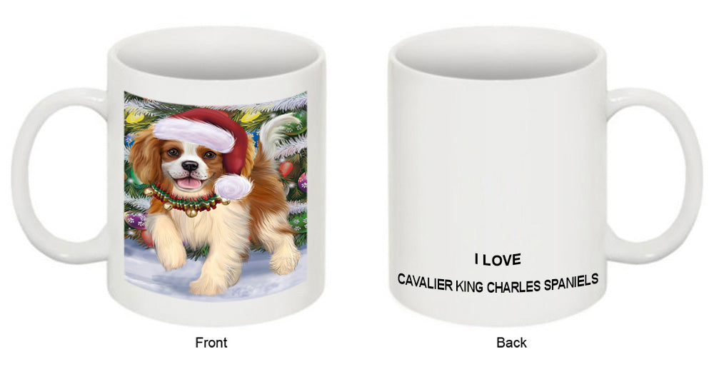 Trotting in the Snow Cavalier King Charles Spaniel Dog Coffee Mug MUG50829
