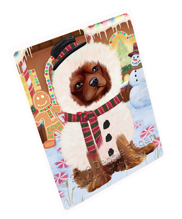 Christmas Gingerbread House Candyfest Cavalier King Charles Spaniel Dog Magnet MAG74030 (Small 5.5" x 4.25")