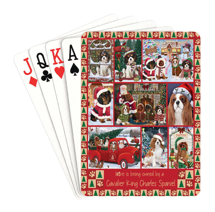 Love is Being Owned Christmas Cavalier King Charles Spaniel Dogs Playing Card Decks
