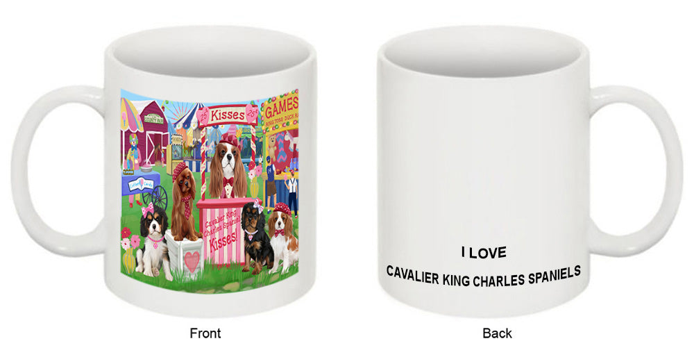 Carnival Kissing Booth Cavalier King Charles Spaniels Dog Coffee Mug MUG51682