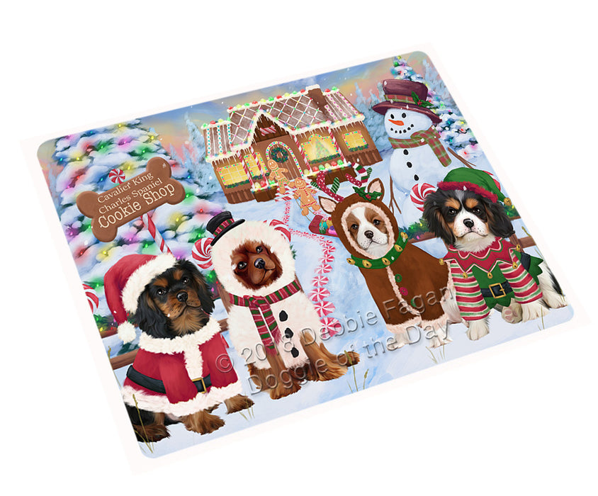 Holiday Gingerbread Cookie Shop Cavalier King Charles Spaniels Dog Large Refrigerator / Dishwasher Magnet RMAG100608
