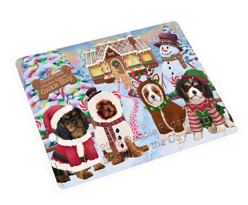 Holiday Gingerbread Cookie Shop Cavalier King Charles Spaniels Dog Magnet MAG74309 (Small 5.5" x 4.25")