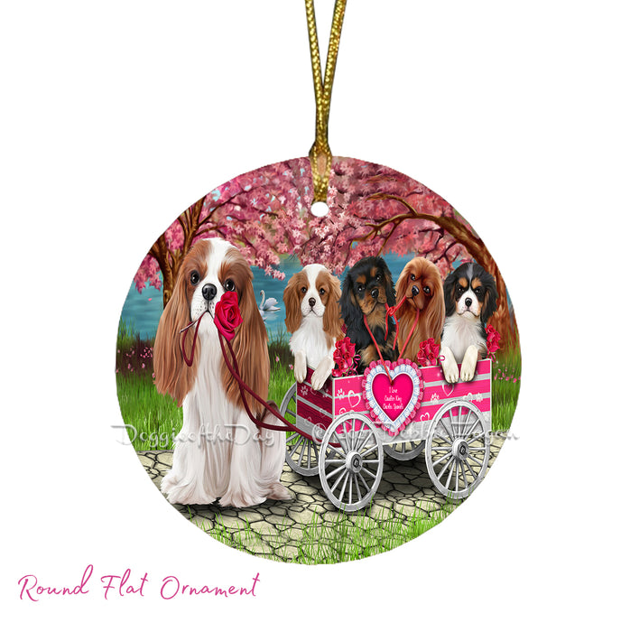 Mother's Day Gift Basket Cavalier King Charles Spaniel Dogs Blanket, Pillow, Coasters, Magnet, Coffee Mug and Ornament