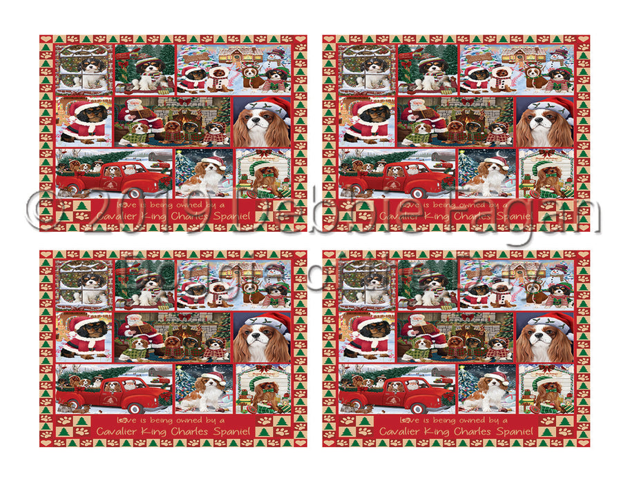 Love is Being Owned Christmas Cavalier King Charles Spaniel Dogs Placemat