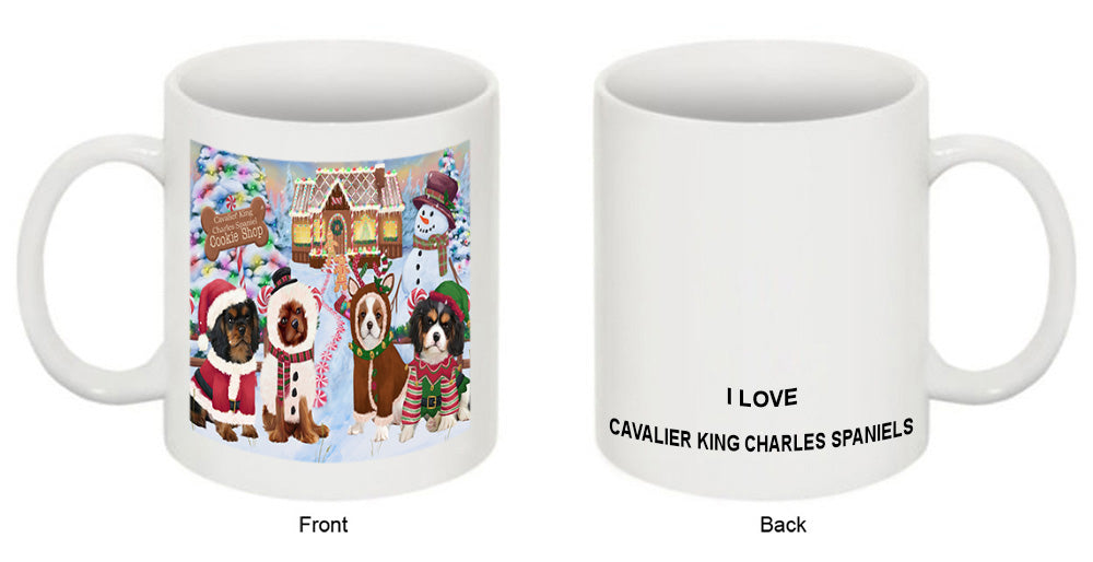 Holiday Gingerbread Cookie Shop Cavalier King Charles Spaniels Dog Coffee Mug MUG51788