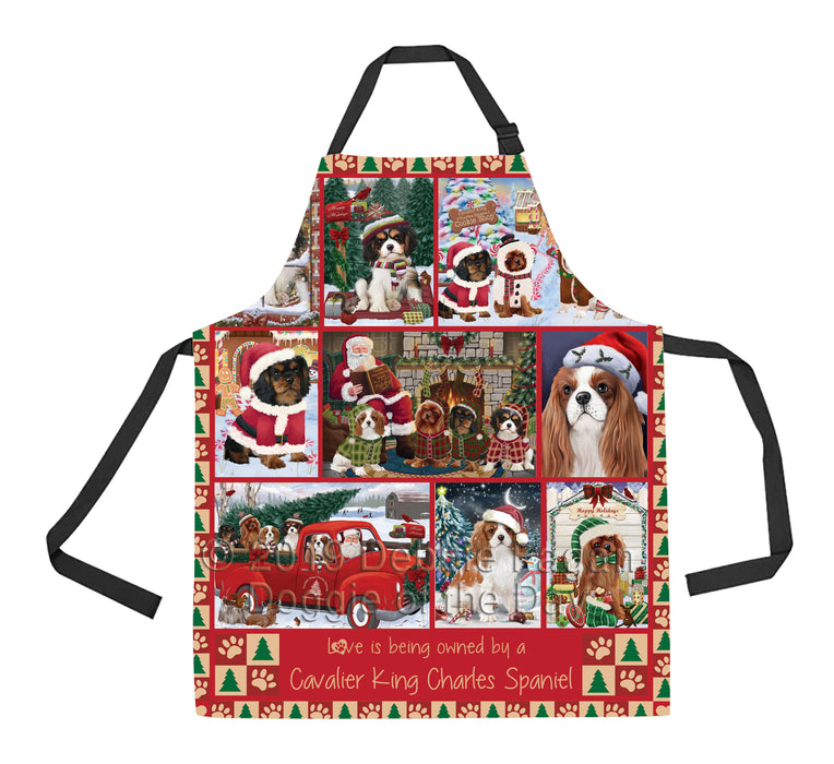 Love is Being Owned Christmas Cavalier King Charles Spaniel Dogs Apron