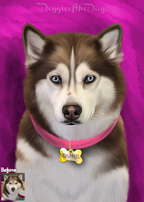 Digital Painting PERSONALIZED PET PORTRAIT! Custom Pet Dog or Cat Art