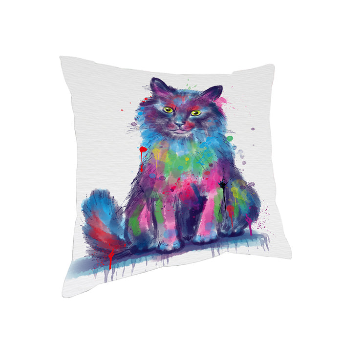 Watercolor Chantilly-Tiffany Cat Pillow with Top Quality High-Resolution Images - Ultra Soft Pet Pillows for Sleeping - Reversible & Comfort - Ideal Gift for Dog Lover - Cushion for Sofa Couch Bed - 100% Polyester
