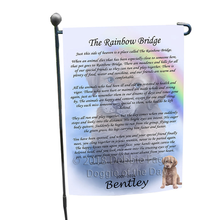 Rainbow Bridge Chesapeake Bay Retriever Dog Garden Flag GFLG56132