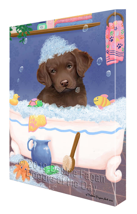 Rub A Dub Dog In A Tub Chesapeake Bay Retriever Dog Canvas Print Wall Art Décor CVS142568