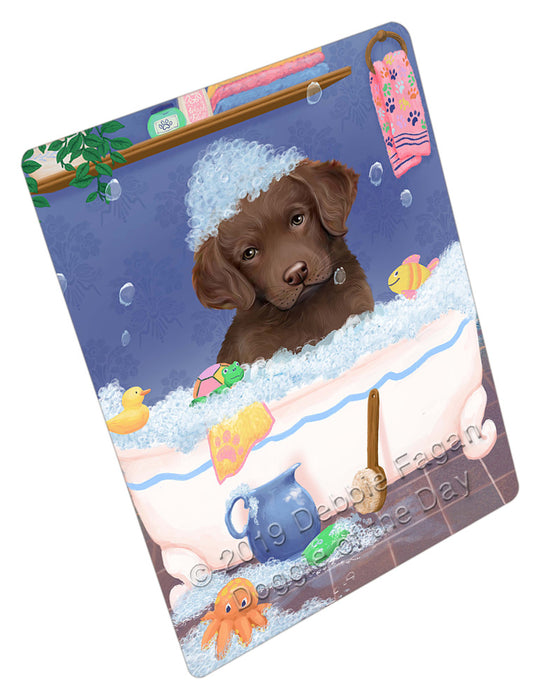 Rub A Dub Dog In A Tub Chesapeake Bay Retriever Dog Cutting Board - For Kitchen - Scratch & Stain Resistant - Designed To Stay In Place - Easy To Clean By Hand - Perfect for Chopping Meats, Vegetables, CA81646