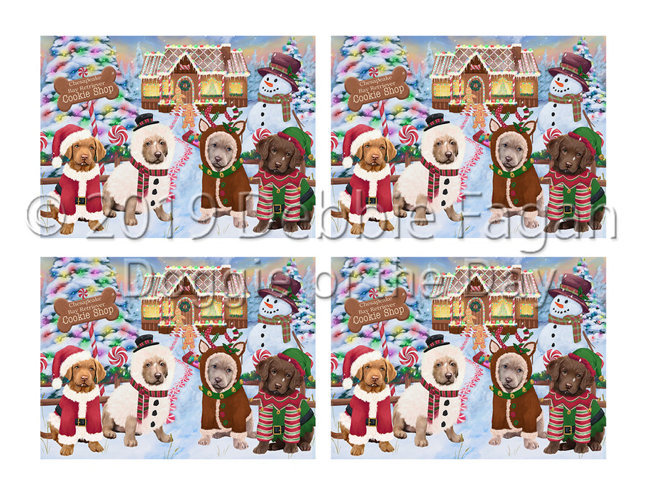 Holiday Gingerbread Cookie Chesapeake Bay Retriever Dogs Placemat