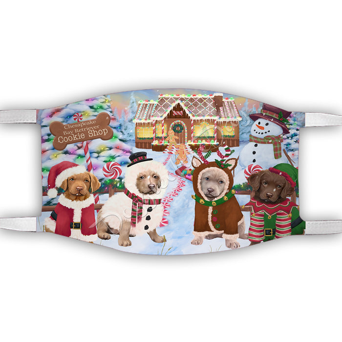 Holiday Gingerbread Cookie Chesapeake Bay Retriever Dogs Shop Face Mask FM48884