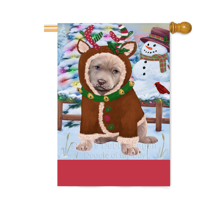Personalized Gingerbread Candyfest Chesapeake Bay Retriever Dog Custom House Flag FLG63786