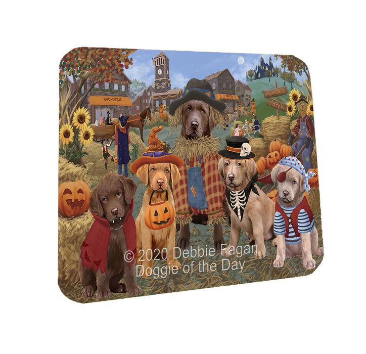 Halloween 'Round Town Chesapeake Bay Retriever Dogs Coasters Set of 4 CSTA57926