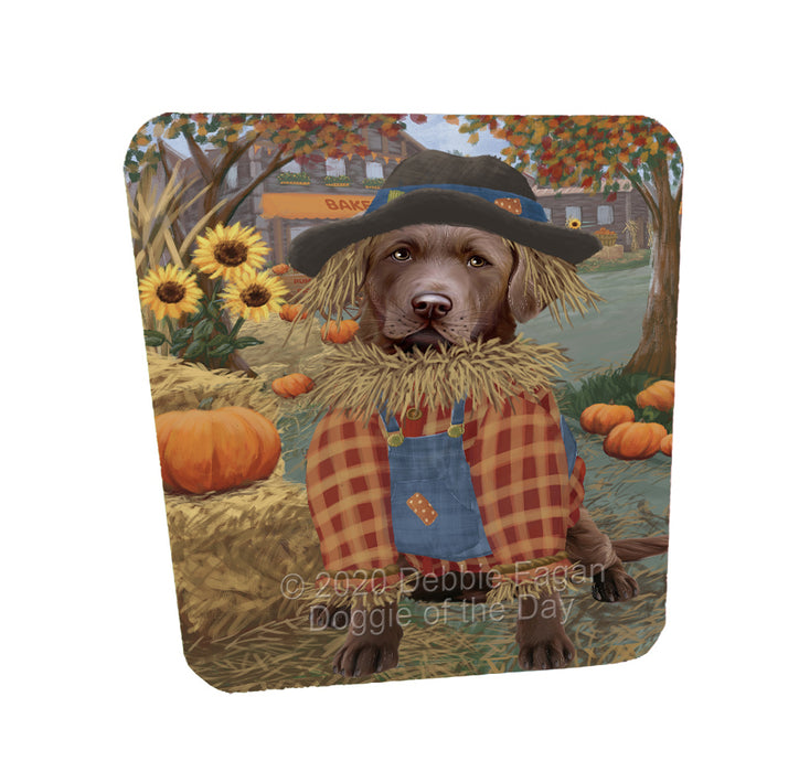 Halloween 'Round Town Chesapeake Bay Retriever Dogs Coasters Set of 4 CSTA57853