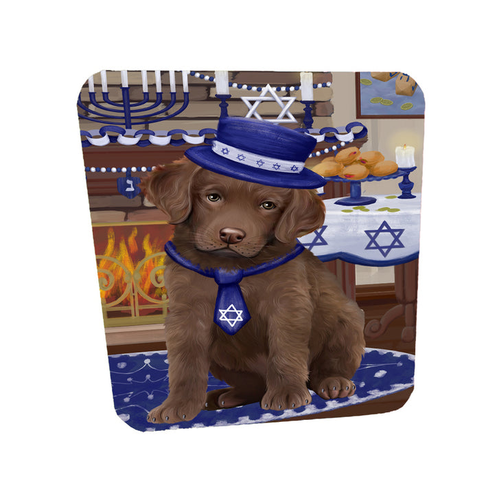 Happy Hanukkah Family Cavalier King Charles Spaniel Dogs Coasters Set of 4 CSTA57620