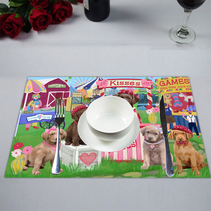 Carnival Kissing Booth Chesapeake Bay Retriever Dogs Placemat