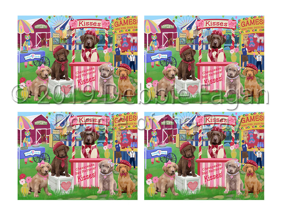 Carnival Kissing Booth Chesapeake Bay Retriever Dogs Placemat