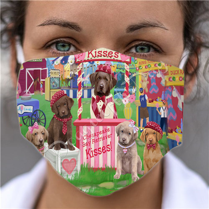 Carnival Kissing Booth Chesapeake Bay Retriever Dogs Face Mask FM48034