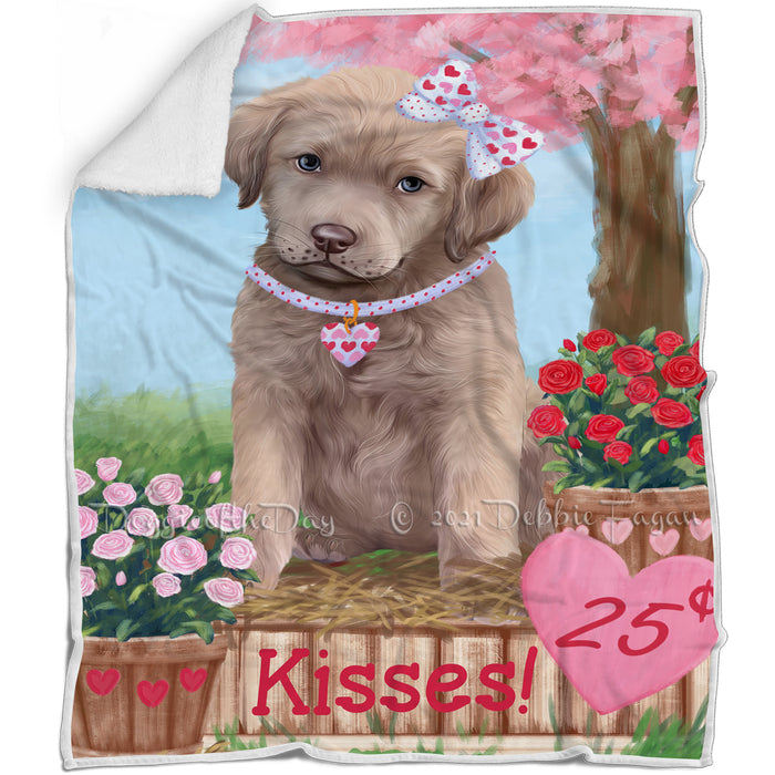 Rosie 25 Cent Kisses Chesapeake Bay Retriever Dog Blanket BLNKT127335