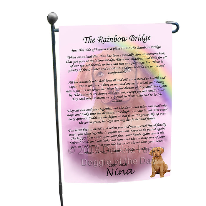 Rainbow Bridge Chesapeake Bay Retriever Dog Garden Flag GFLG56133