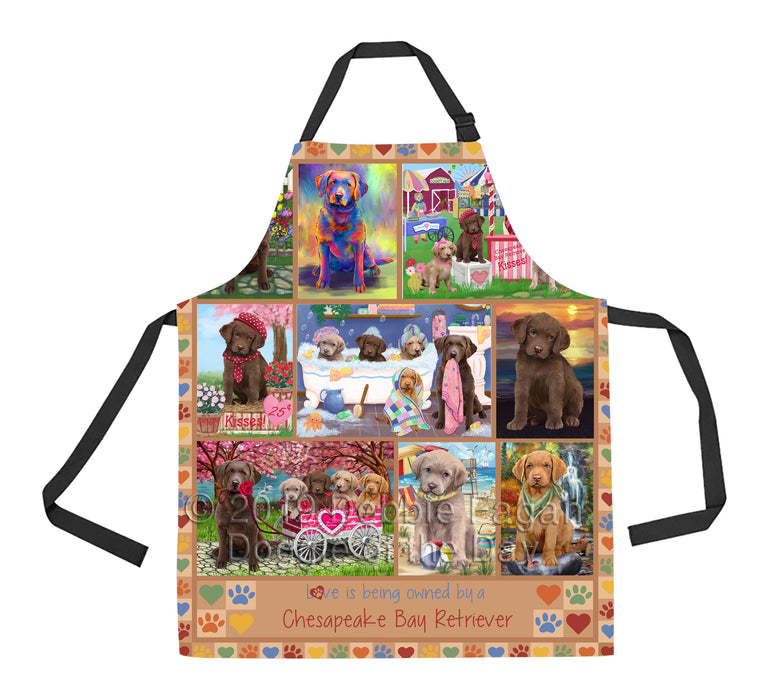 Love is Being Owned Chesapeake Bay Retriever Dog Beige Apron