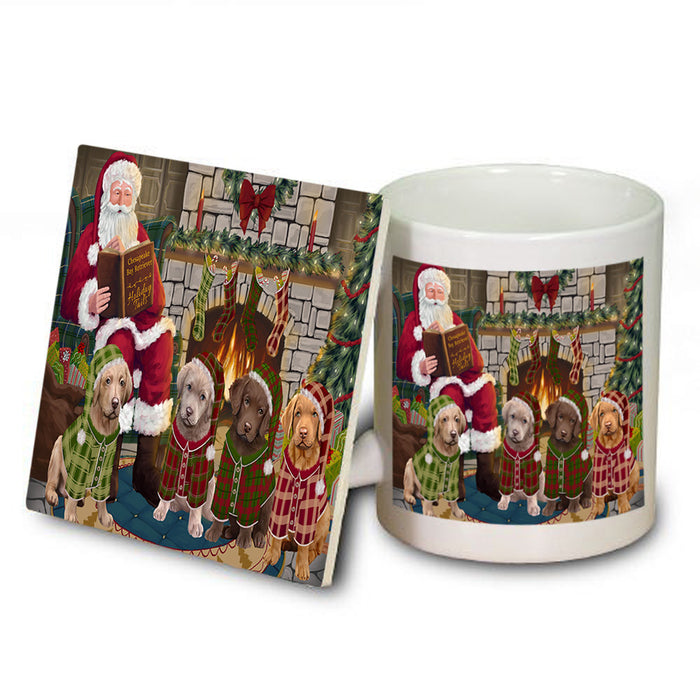 Christmas Cozy Holiday Tails Chesapeake Bay Retrievers Dog Mug and Coaster Set MUC55107
