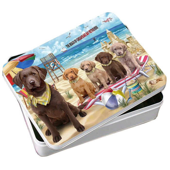 Pet Friendly Beach Chesapeake Bay Retrievers Dog Photo Storage Tin PITN50022