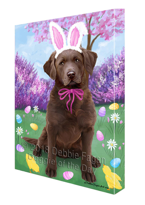Chesapeake Bay Retriever Dog Easter Holiday Canvas Wall Art CVS57477