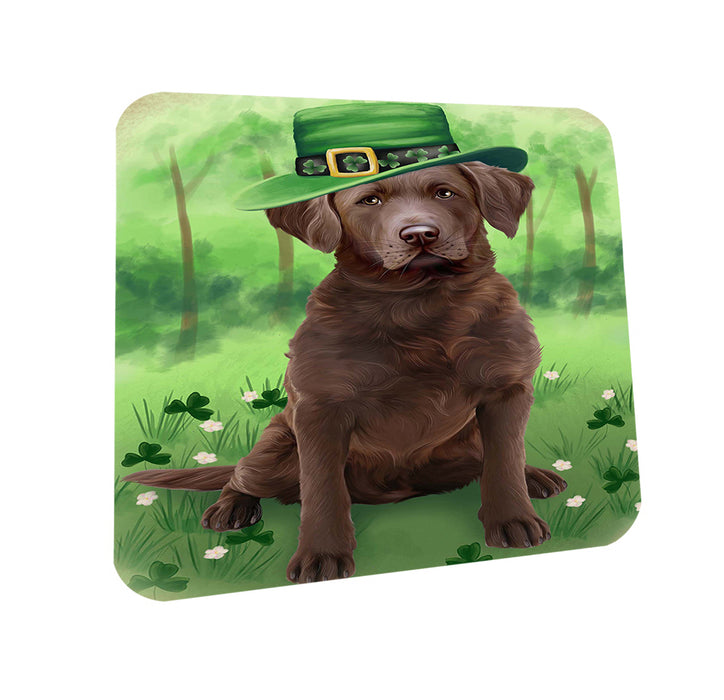 St. Patricks Day Irish Portrait Chesapeake Bay Retriever Dog Coasters Set of 4 CST48728