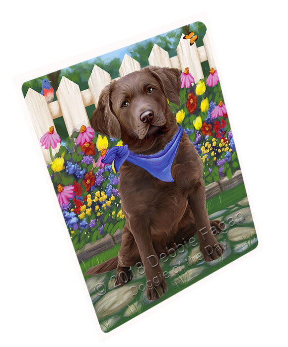 Spring Floral Chesapeake Bay Retriever Dog Large Refrigerator / Dishwasher Magnet RMAG58806