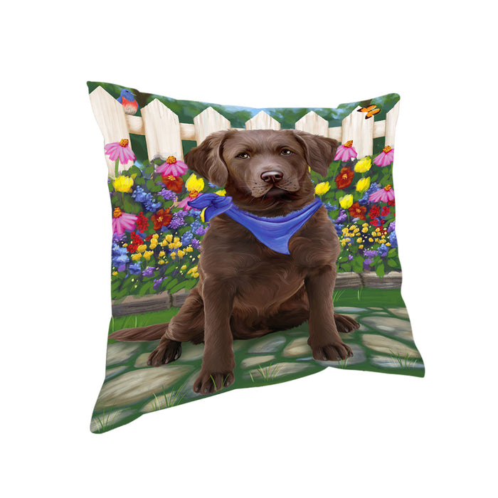 Spring Floral Chesapeake Bay Retriever Dog Pillow PIL55236