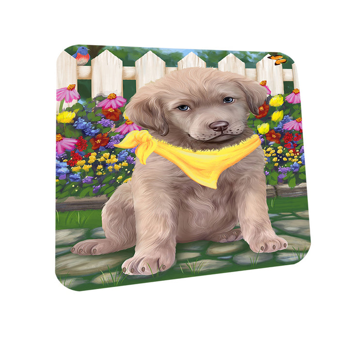 Spring Floral Chesapeake Bay Retriever Dog Coasters Set of 4 CST49805