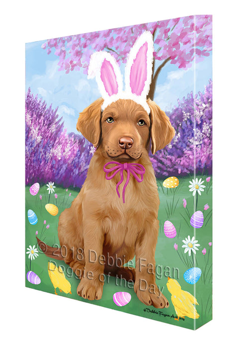 Chesapeake Bay Retriever Dog Easter Holiday Canvas Wall Art CVS57495