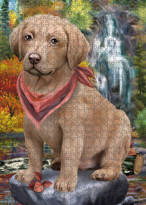 Scenic Waterfall Chesapeake Bay Retriever Dog Puzzle with Photo Tin PUZL52899