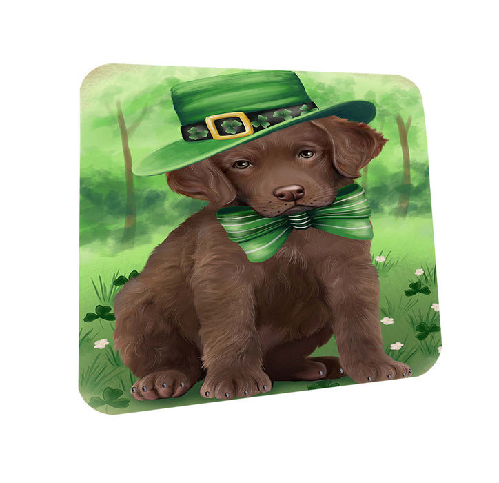 St. Patricks Day Irish Portrait Chesapeake Bay Retriever Dog Coasters Set of 4 CST48730
