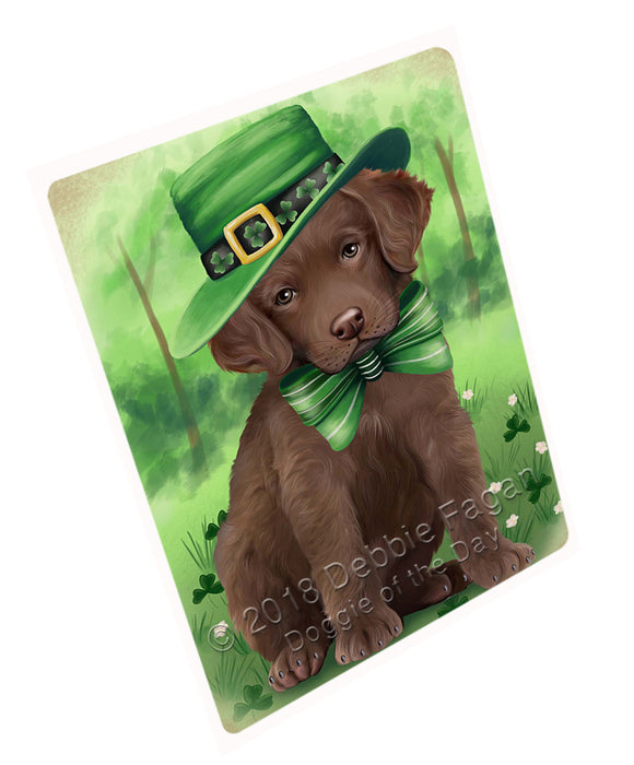 St. Patricks Day Irish Portrait Chesapeake Bay Retriever Dog Large Refrigerator / Dishwasher Magnet RMAG52362