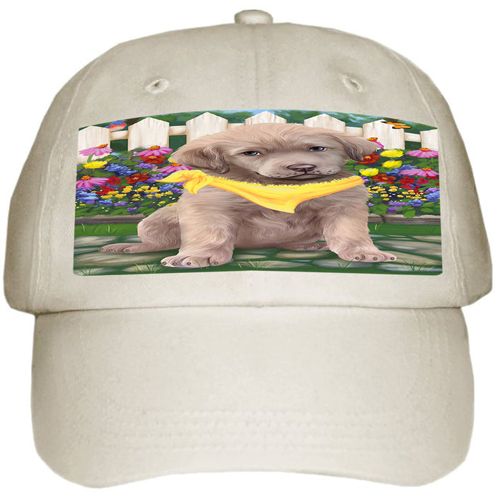 Spring Floral Chesapeake Bay Retriever Dog Ball Hat Cap HAT53271