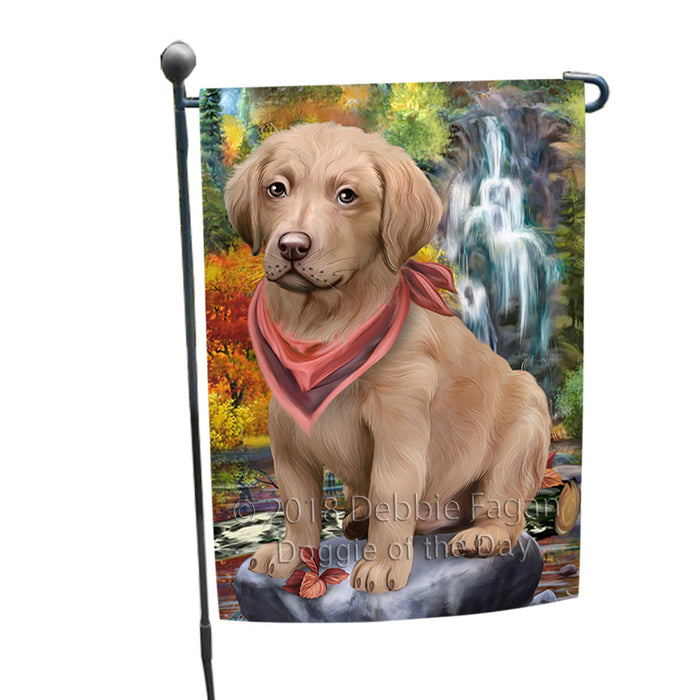 Scenic Waterfall Chesapeake Bay Retriever Dog Garden Flag GFLG49560