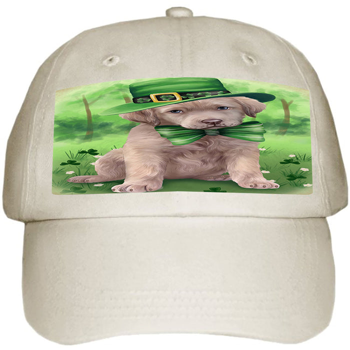 St. Patricks Day Irish Portrait Chesapeake Bay Retriever Dog Ball Hat Cap HAT50049