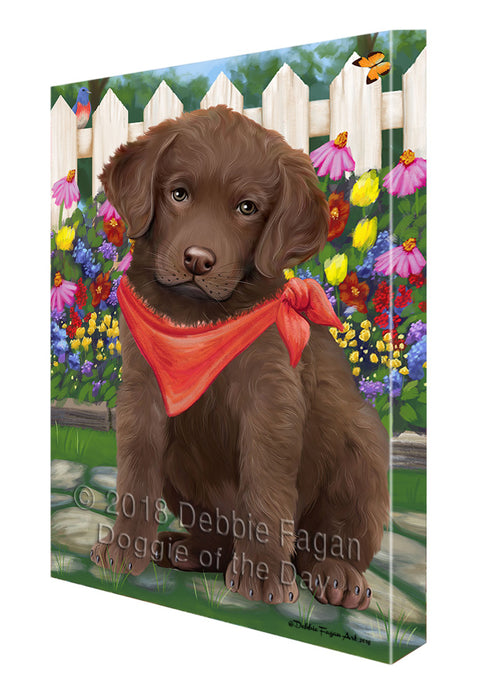Spring Floral Chesapeake Bay Retriever Dog Canvas Wall Art CVS64375
