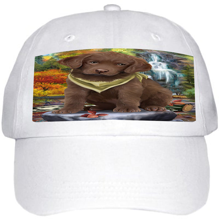 Scenic Waterfall Chesapeake Bay Retriever Dog Ball Hat Cap HAT52929