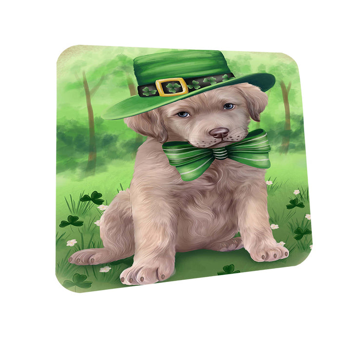St. Patricks Day Irish Portrait Chesapeake Bay Retriever Dog Coasters Set of 4 CST48731