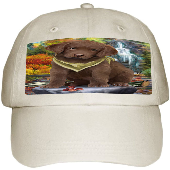 Scenic Waterfall Chesapeake Bay Retriever Dog Ball Hat Cap HAT52929