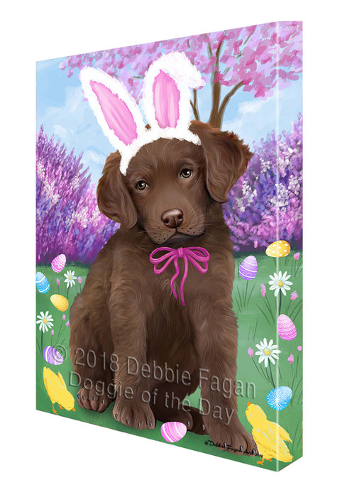 Chesapeake Bay Retriever Dog Easter Holiday Canvas Wall Art CVS57504